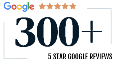 300+ 5 star google reviews