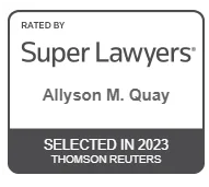 rated by super lawyers allyson m.quay selected in 2023 thomson reuters